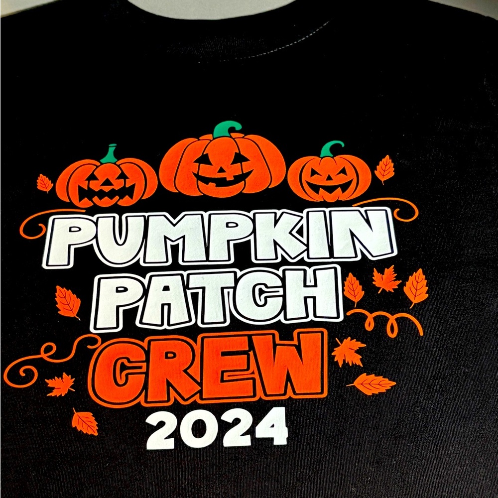 Black long sleeve Pumpkin Patch shirts